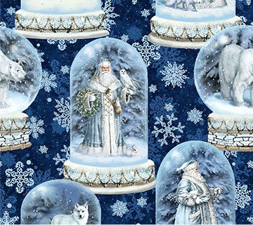 Northcott-Father Christmas-Navy #24691-48