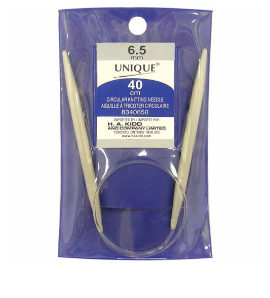 Unique-Circular Knitting Needles-6.5mm (US-10.5)-Aluminum-16” (40cm) #8340650