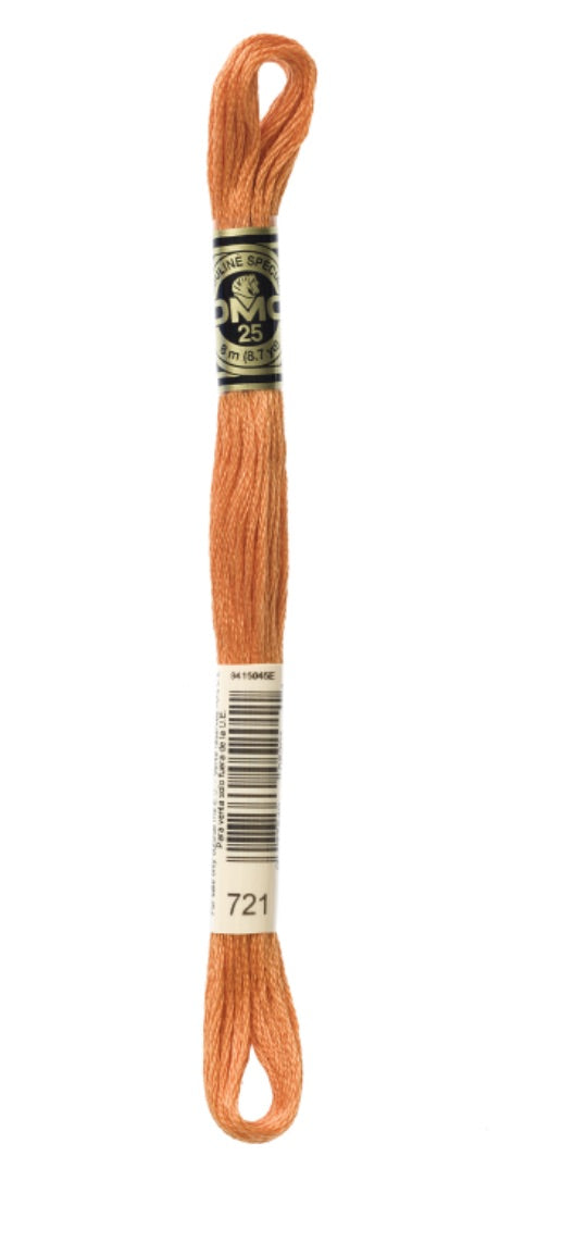 DMC-Six Strand Embroidery Floss-721-8m/8.7y #721