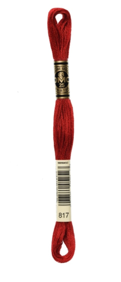 DMC-Six Strand Embroidery Floss-817-8m/8.7y #817