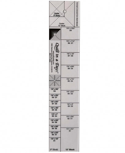 Quilt in a Day-The Log Cabin Ruler-6” and 12” Blocks #LCR-01