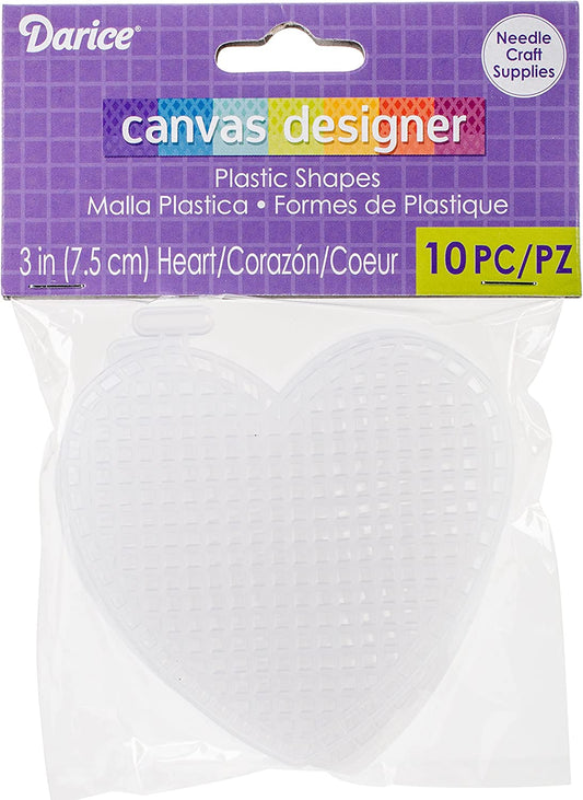 Darice-Canvas Designer-Plastic Shapes-Heart #33147