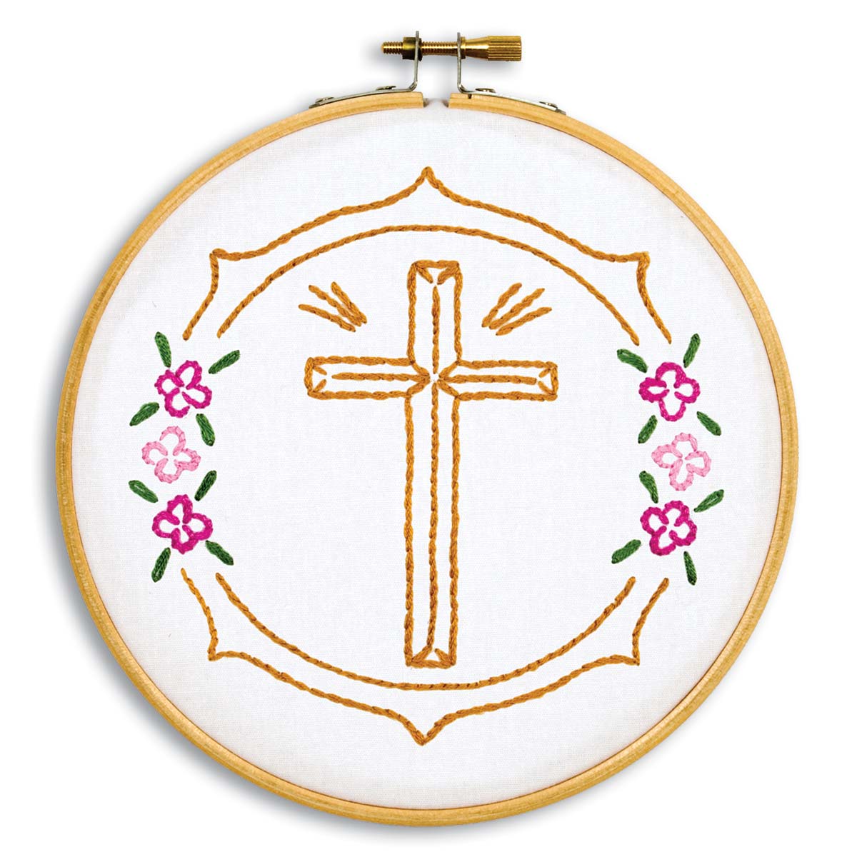 Jack Dempsey Needle Art-Cross-6” Hoop Kit #4096-487