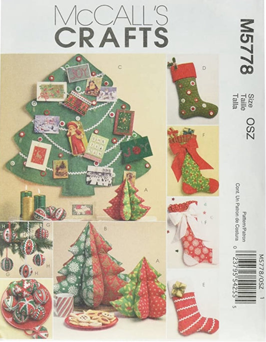 McCall’s Crafts-Holiday Decorations-Pattern #M5778