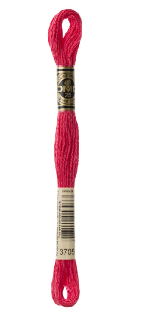 DMC-Six Strand Embroidery Floss-3705-8m/8.7y #3705