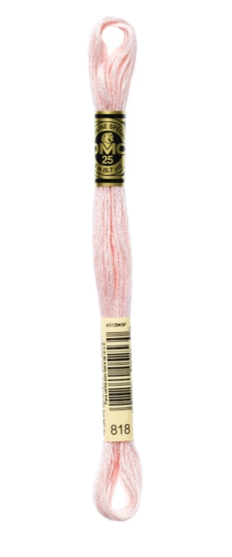 DMC-Six Strand Embroidery Floss-818-8m/8.7y #818