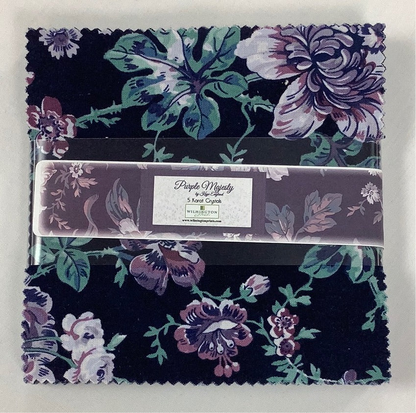 Wilmington Prints-Purple Majesty-Charm Pack-42 Squares-5” Squares