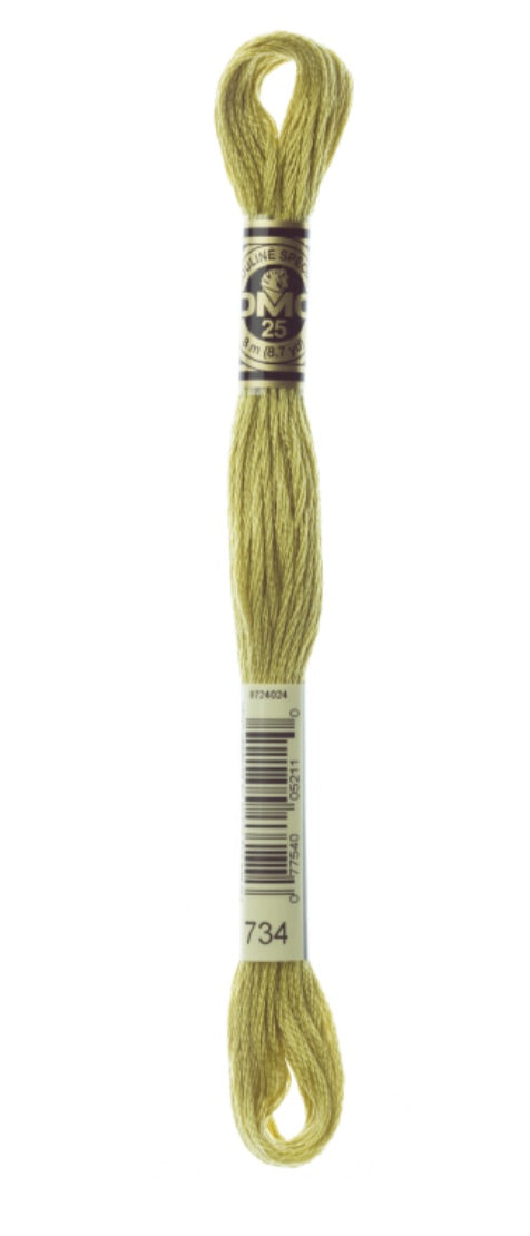 DMC-Six Strand Embroidery Floss-734-8m/8.7y #734