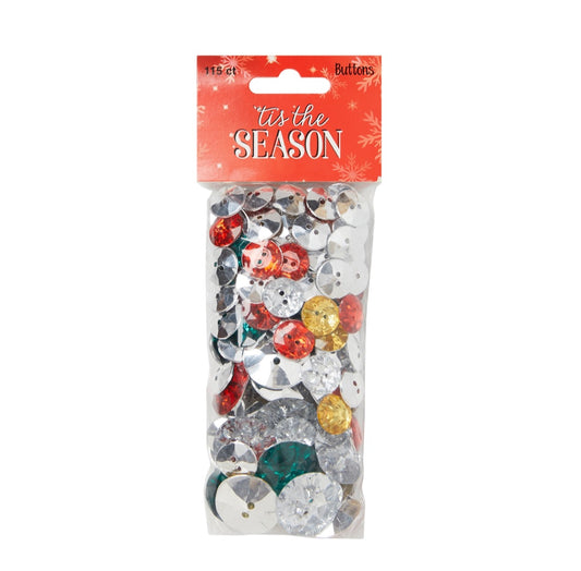 Blumenthal Lansing-Tis The Season-Round Gem Buttons-Multi #559023059