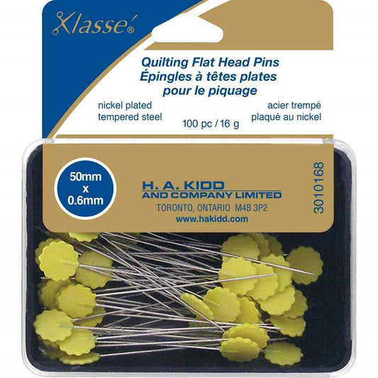 Klasse-Quilting Flat Head Pins-(100 pc) #3010168