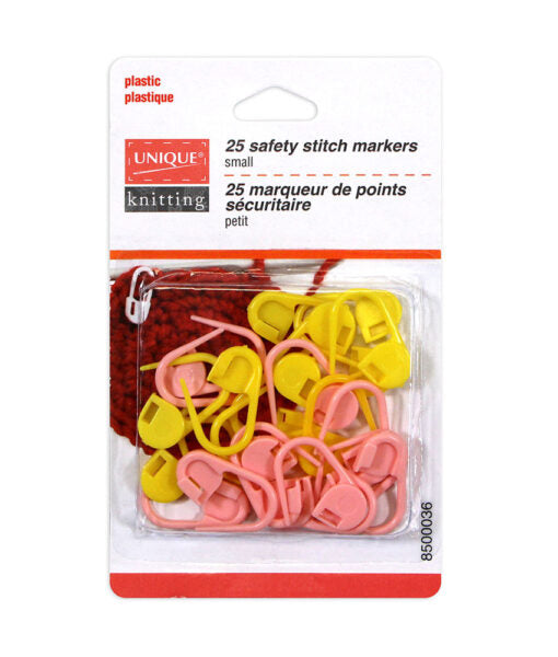 Unique Knitting-25 Safety Stitch Markers-Small #8500036
