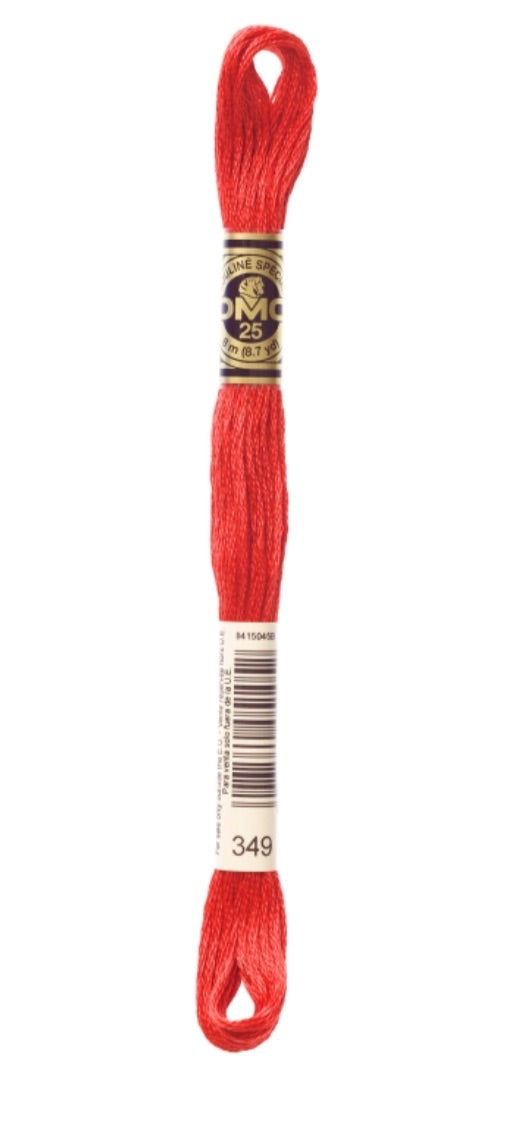 DMC-Six Strand Embroidery Floss-349-8m/8.7m #349