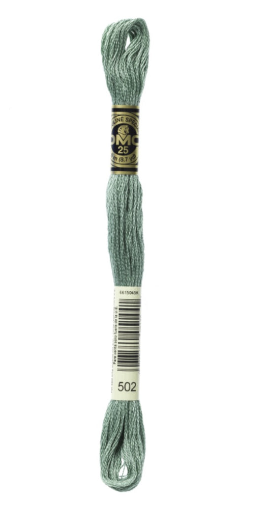 DMC-Six Strand Embroidery Floss-502-8m/8.7y #502