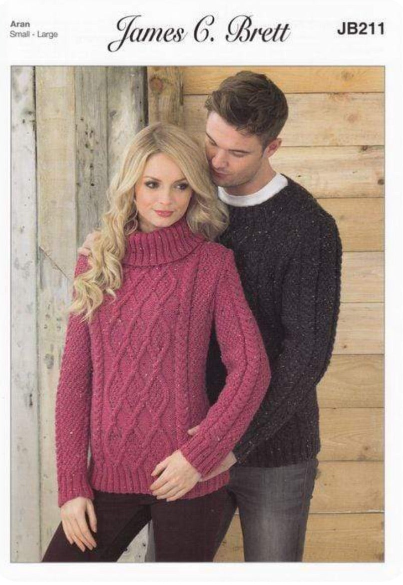 James C Brett-Sweaters-Knit Pattern #JB211