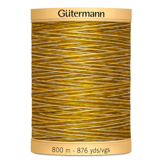 Gütermann-100% Cotton Variegated Thread-800m/876y-Butternut