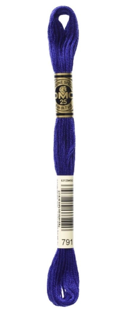 DMC-Six Strand Embroidery Floss-791-8m/8.7y #791