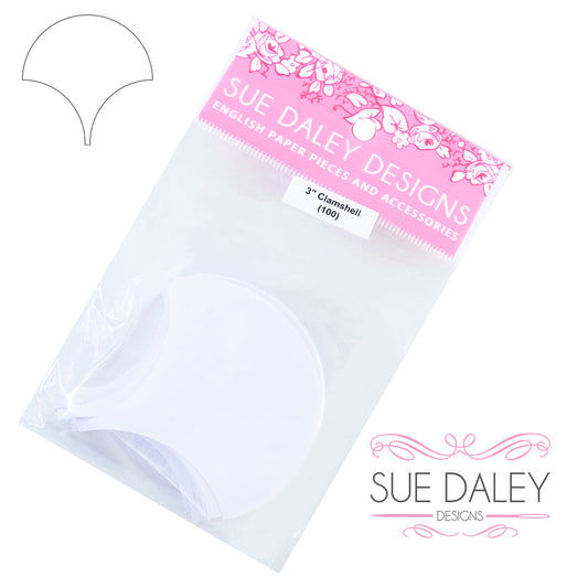 Sue Daley Designs - Paper Pieces - 3” Clamshell - 100 Pieces