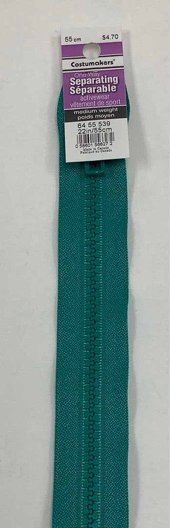 Costumakers-One Way-Separating-Activewear- Medium Weight-Zipper (55cm)