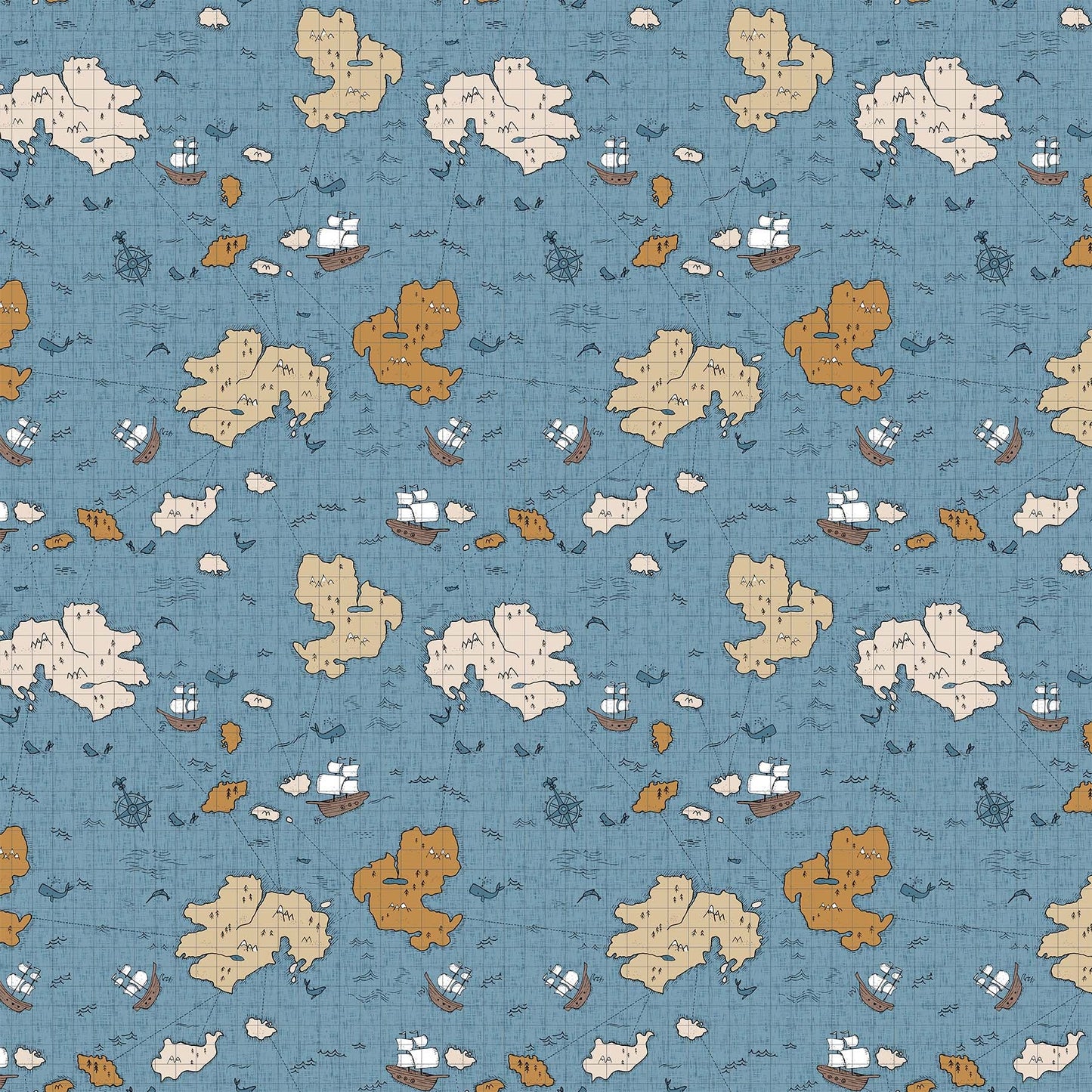 Figo Fabrics - Calm Waters-Blue Multi