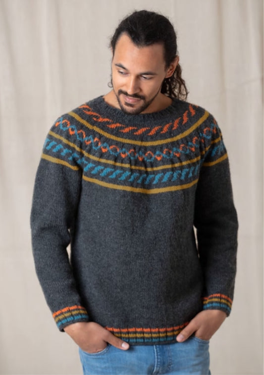 Wendy-Fairisle Yoke Top Down Sweater-Knit Pattern #6153