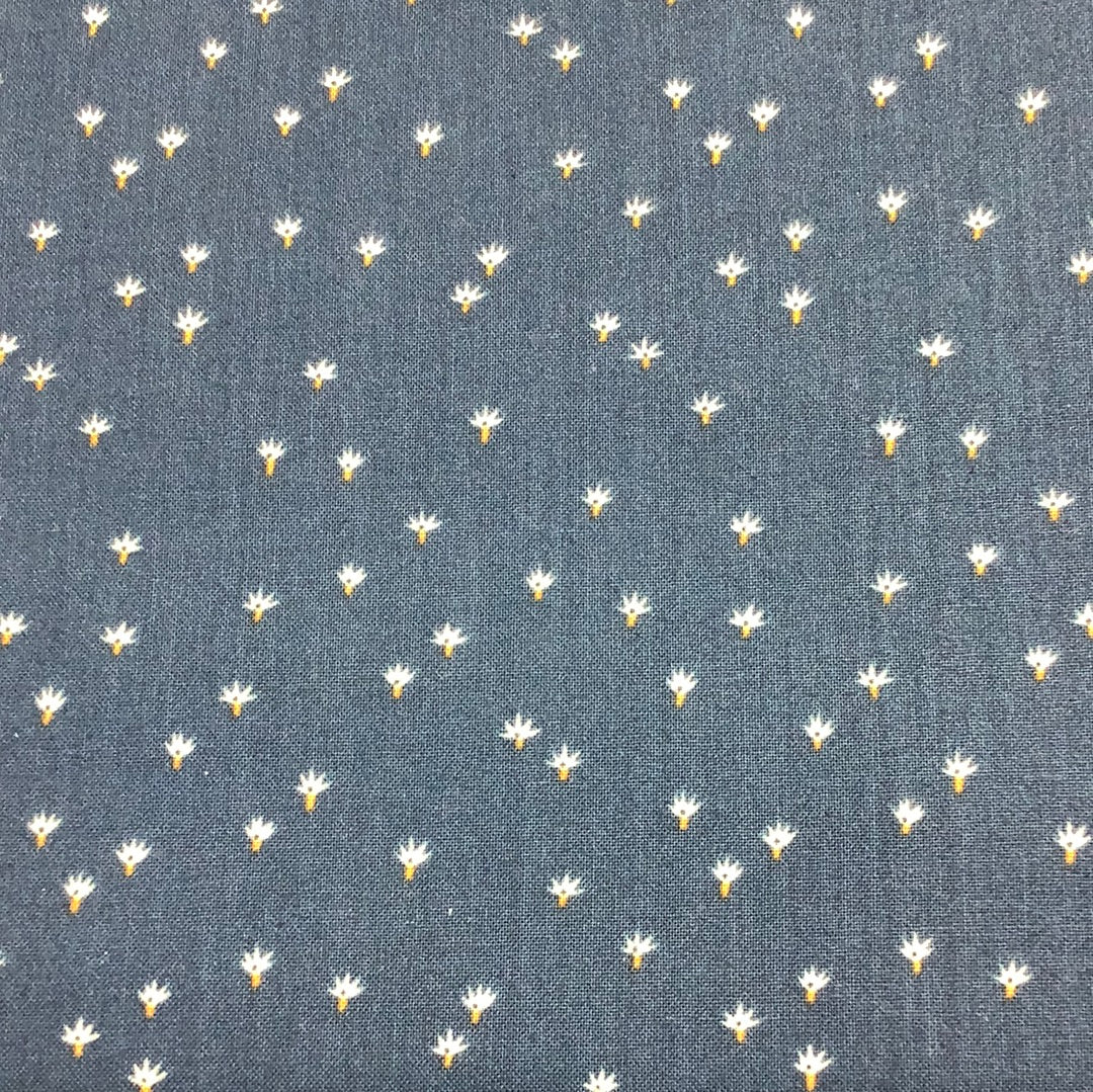 Figo Fabrics-Prickly Pear-Navy-Dusty Plants #90279-49