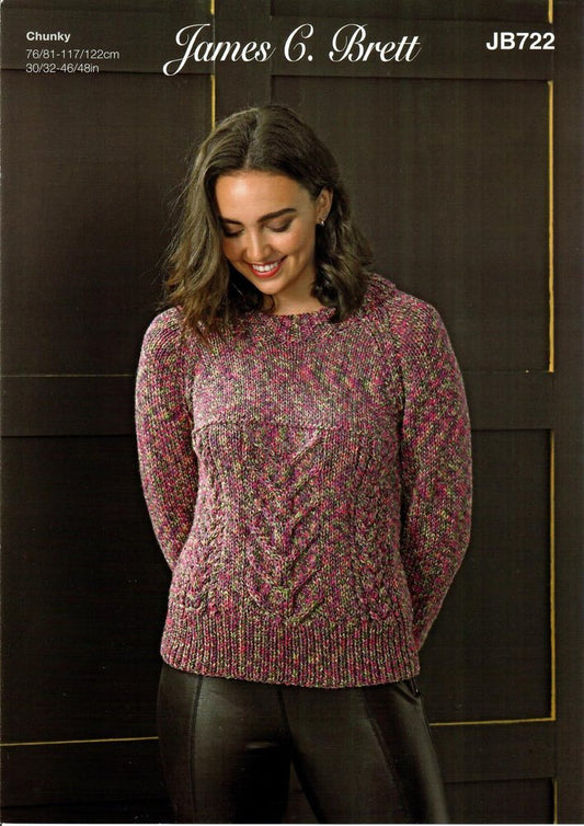 James C Brett-Sweater-Knit Pattern