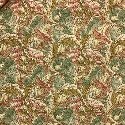 Trend Tex Fabrics-William Morris-Acanthus-Rose/Aqua