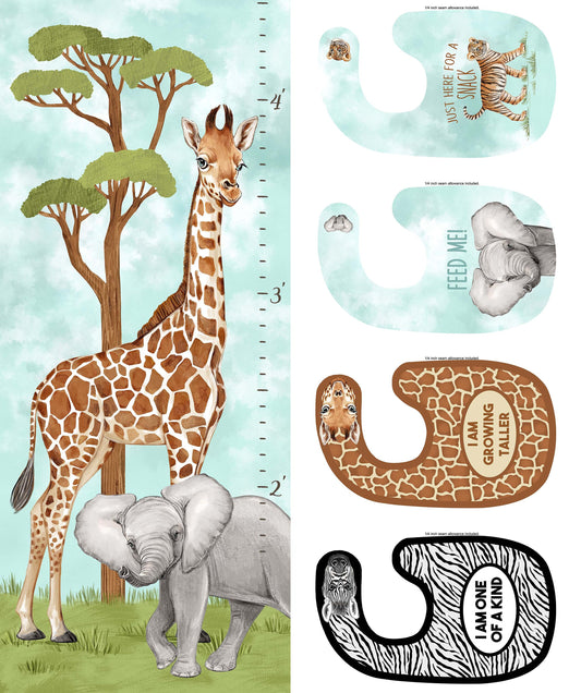 Northcott-Baby Safari-Height Chart-Panel