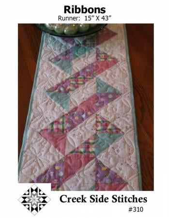 Creek Side Stitches-Ribbons-Table Runner Pattern #310