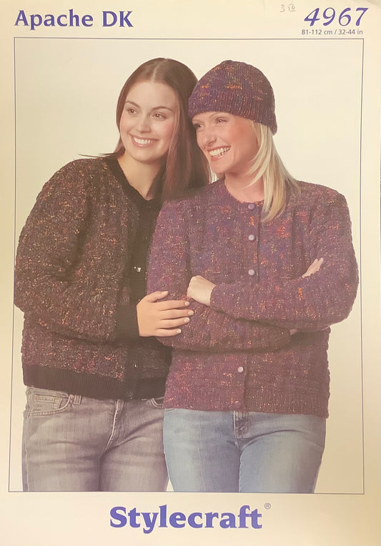 Stylecraft - Cardigans and Hat Knit Pattern