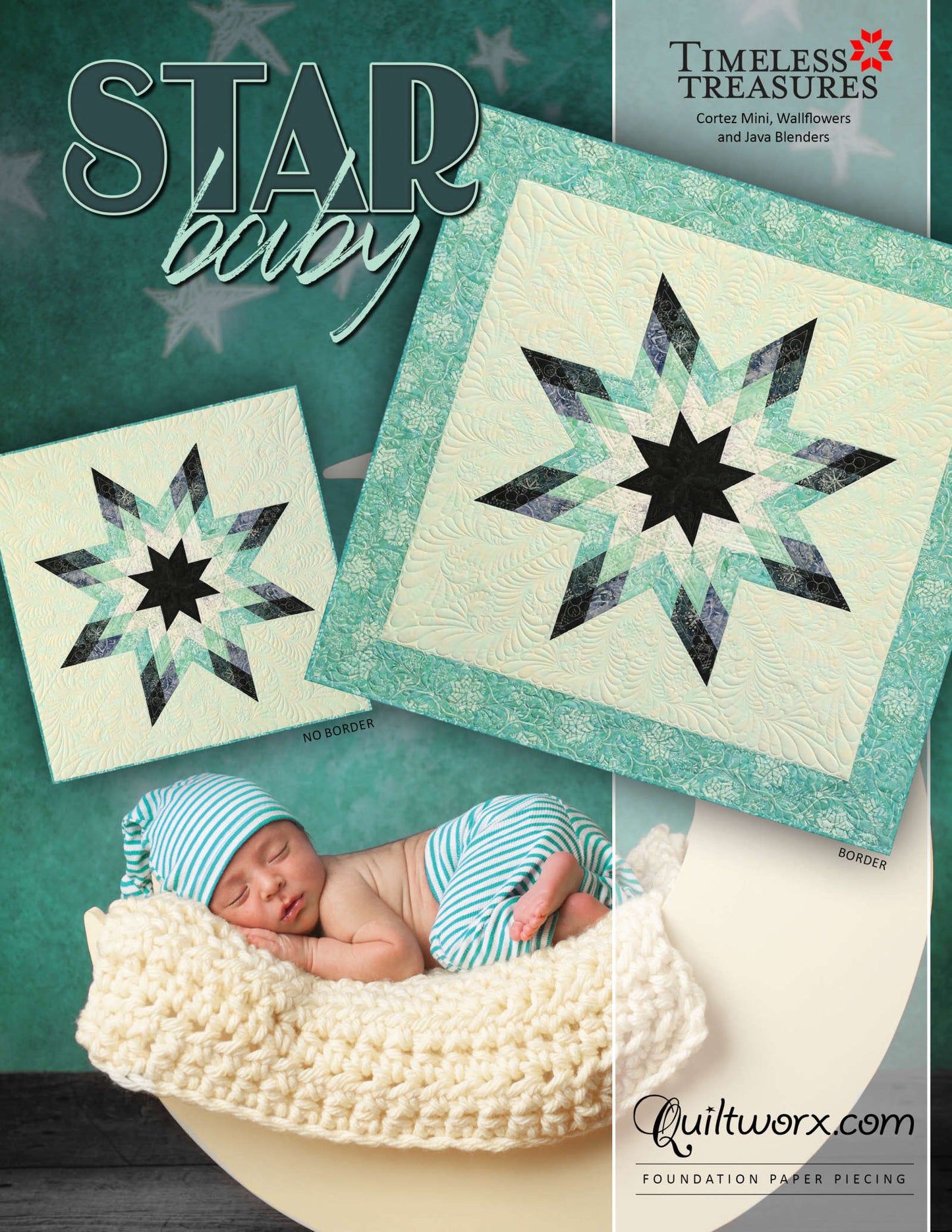 Timeless Treasures-Star Baby Quilt-Pattern #JNQ-00272P1