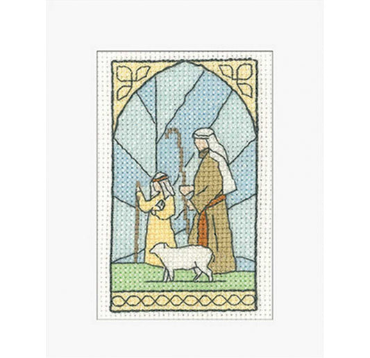 Heritage Crafts-Greetings Cards-Shepards-Cross Stitch Kit