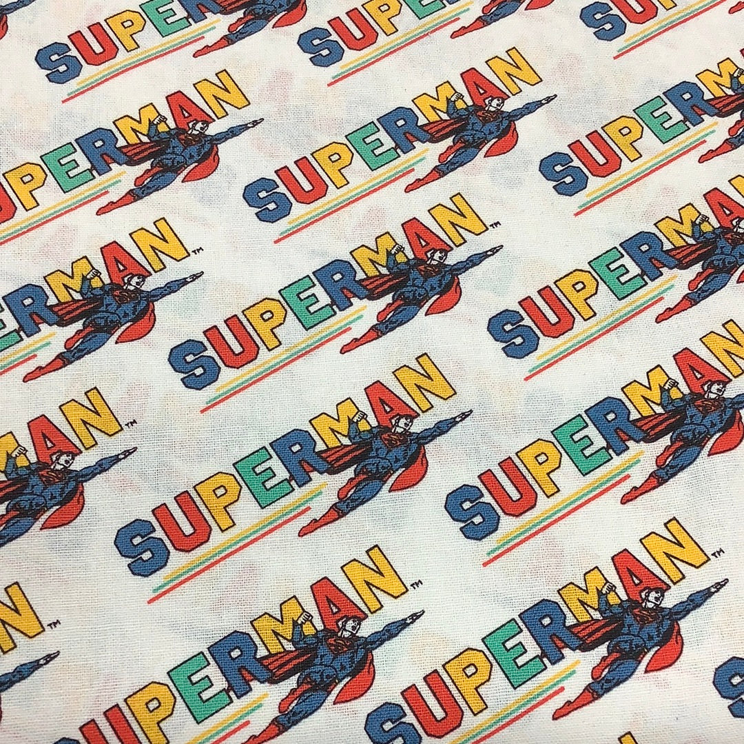 Camelot Fabrics-DC Comics Superman Retro Flight-White #23400848JAS-02