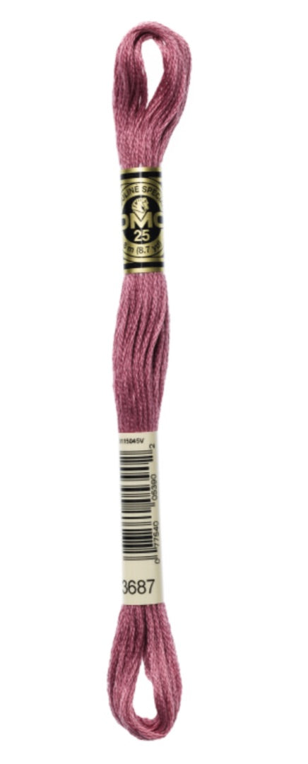 DMC-Six Strand Embroidery Floss-3687-8m/8.7y #3687