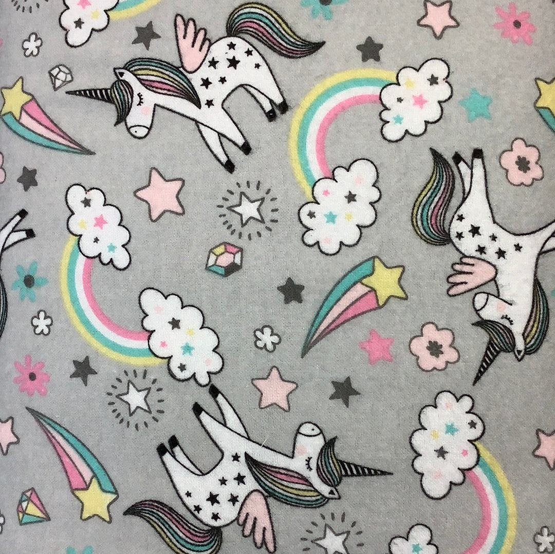 Super Snuggle-Unicorn & Rainbows-Flannel