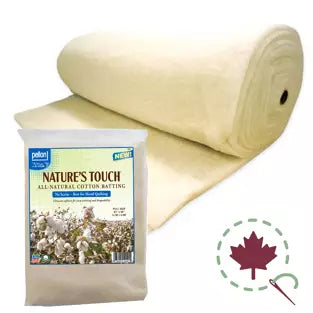 Quilt Source Canada-Nature’s Touch-100% Cotton Batting-96” Wide #PELNR96