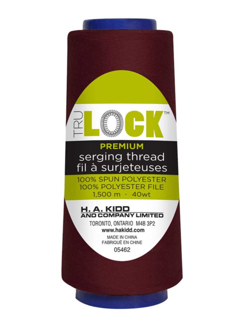 TruLock-Premium Serging Thread-1500m-Burgundy