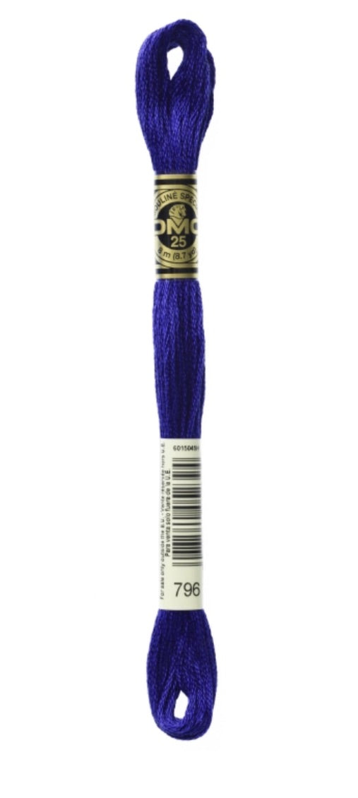 DMC-Six Strand Embroidery Floss-796-8m/8.7y #796