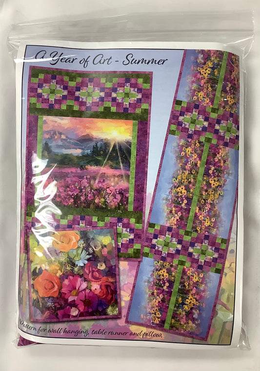 In The Beginning Fabrics-A Year of Art-Summer- WALL HANGING Kit #YOA-SU-KIT2