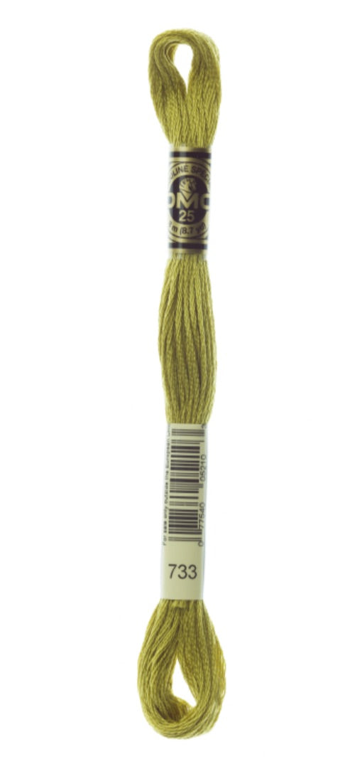 DMC-Six Strand Embroidery Floss-733-8m/8.7y #733