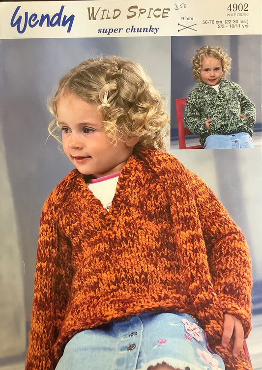Wendy - V Neck Sweaters and Scarf Knit Pattern