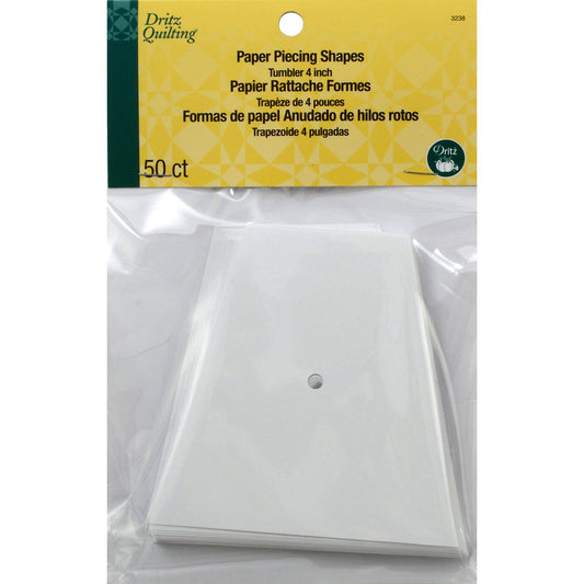 Dritz Quilting - Paper Piecing Shapes - Tumbler 4” 50 ct