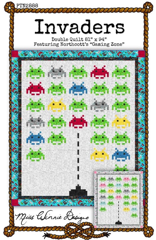 Miss Winnie Designs - Invaders Double Quilt Pattern