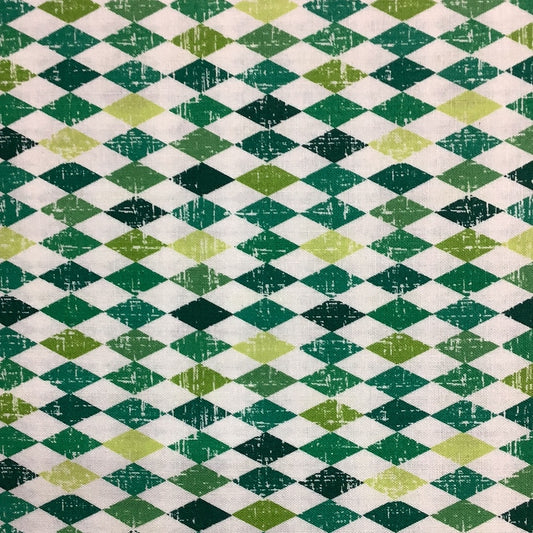 Northcott - Patrick Lose - Celebrations Green Harlequin
