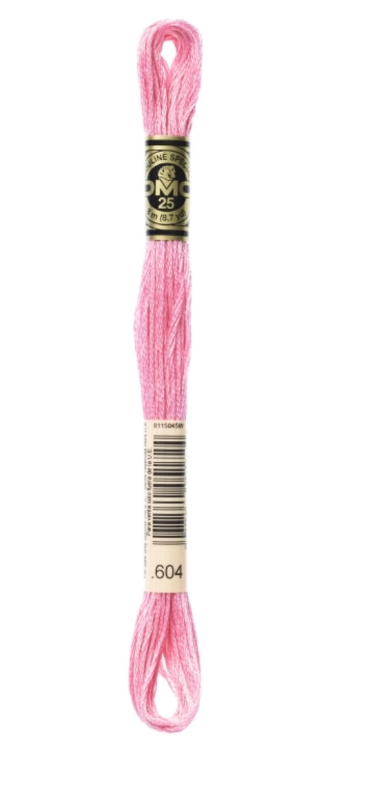 DMC-Six Strand Embroidery Floss-604-8m/8.7y #604