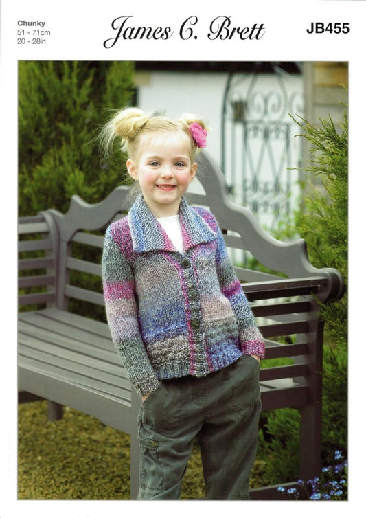 James C Brett-Cardigan-Knit Pattern