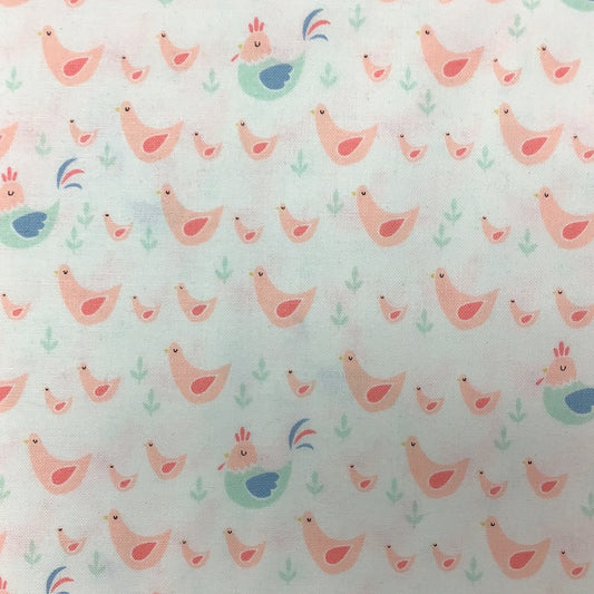 Camelot Fabrics-Cluck Moo Oink-Chickens